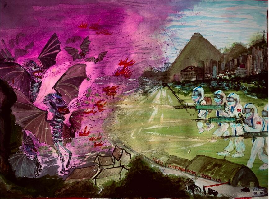 “疫情當前，孩子們有‘畫’說”作品展播（四十三）