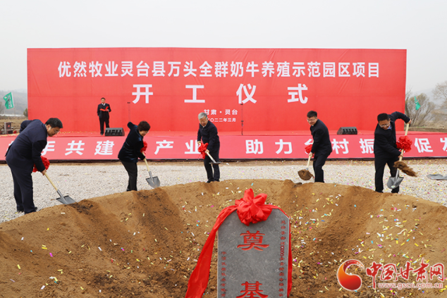 總投資7.2億元！優(yōu)然牧業(yè)靈臺縣萬頭全群奶牛養(yǎng)殖示范園區(qū)項目開工